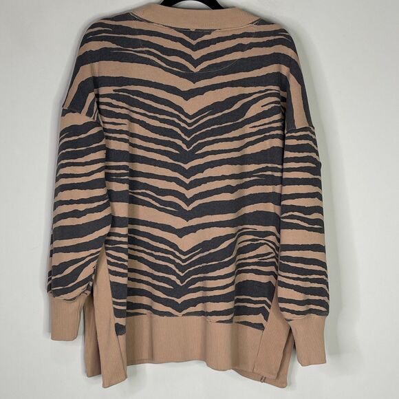 Aerie Good Vibes Tiger Stripe Oversized Sweater Women's Size Small - Picture 2 of 9